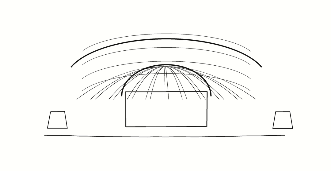 Great Court at the British Museum line sketch