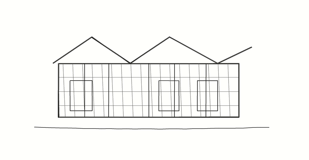 Magdalene College New Library / Cambridge Town line sketch