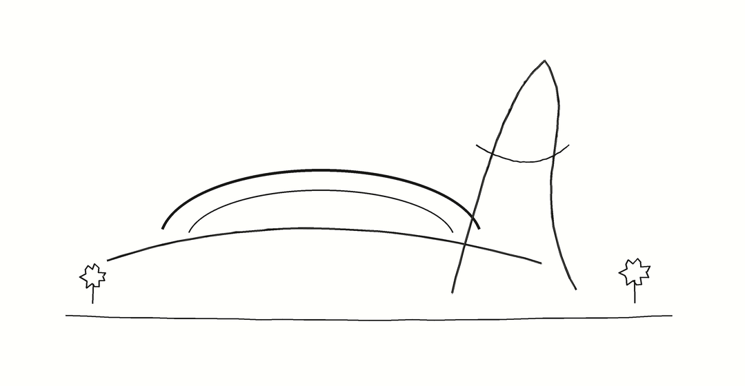 Queen Elizabeth Olympic Park line sketch